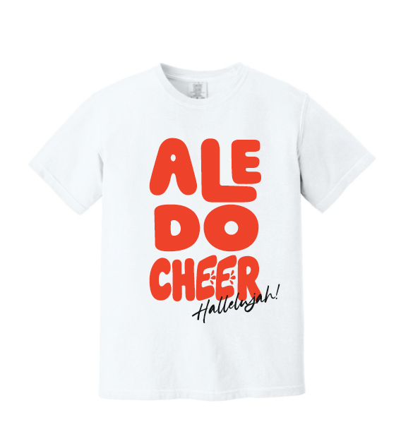 Aledo Cheer Hallelujah! Logo Comfort Color Tee