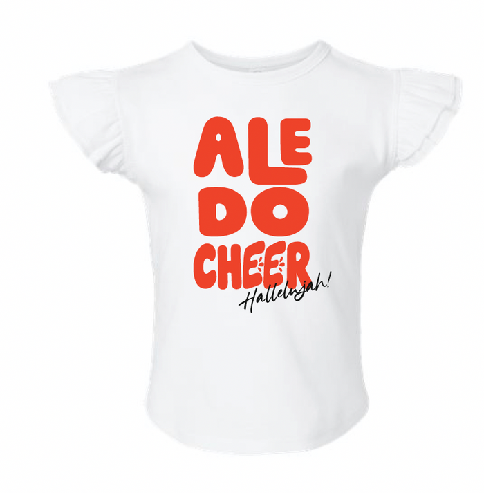 Aledo Cheer Hallelujah! Logo Toddler Flutter Sleeve Tee