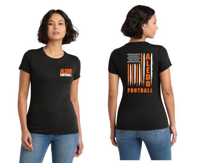 Aledo Football Flag Soft Cotton T-Shirt (Unisex, Ladies, and Youth)