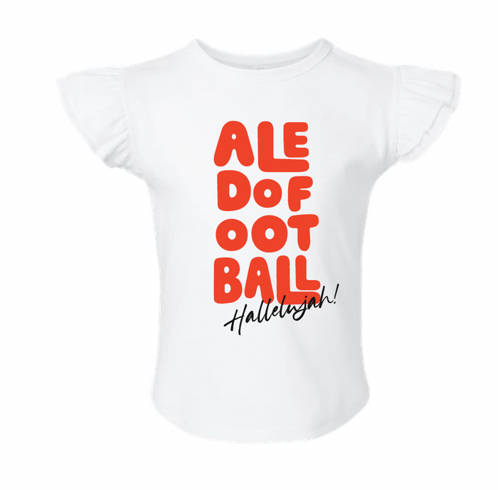 Aledo Football Hallelujah! Logo Toddler Flutter Sleeve Tee