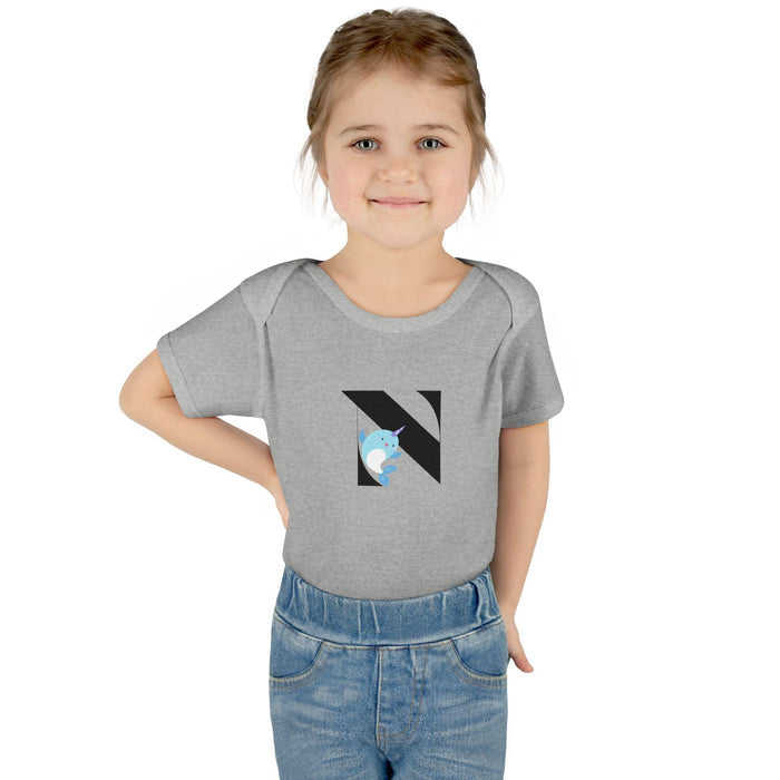 Alphabet Adventures: Letter N - Nice Narwhal Baby Onesie N is for Nice Narwhal! - Whippie's