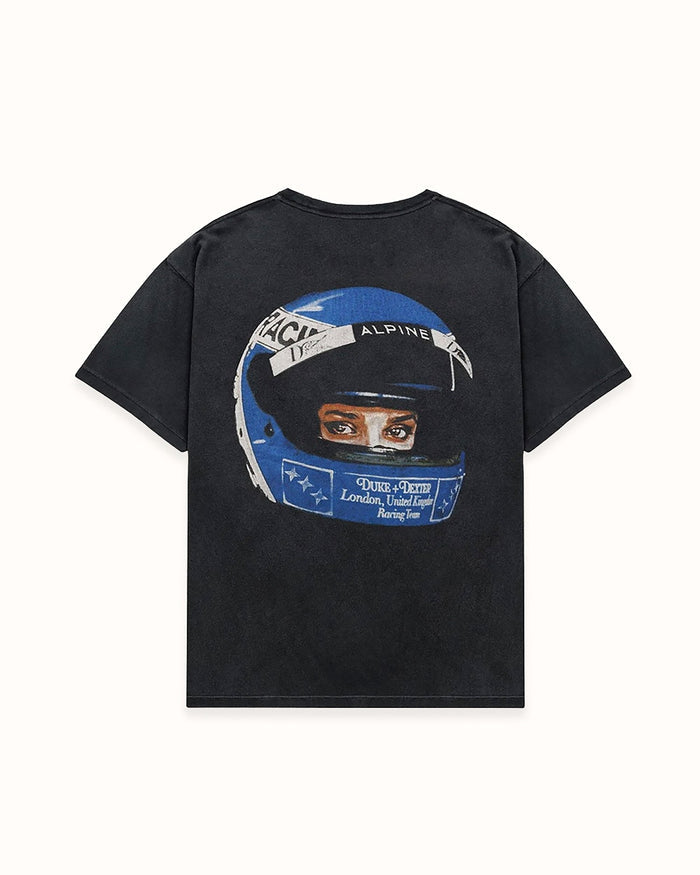 Alpine Formula One Team Helmet Washed Black T-Shirt
