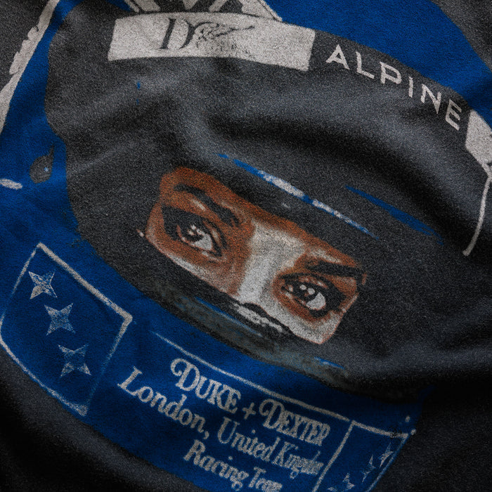 Alpine Formula One Team Helmet Washed Black T-Shirt