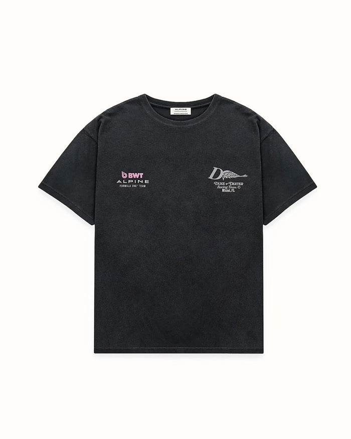 Alpine Formula One Team Helmet Washed Black T-Shirt
