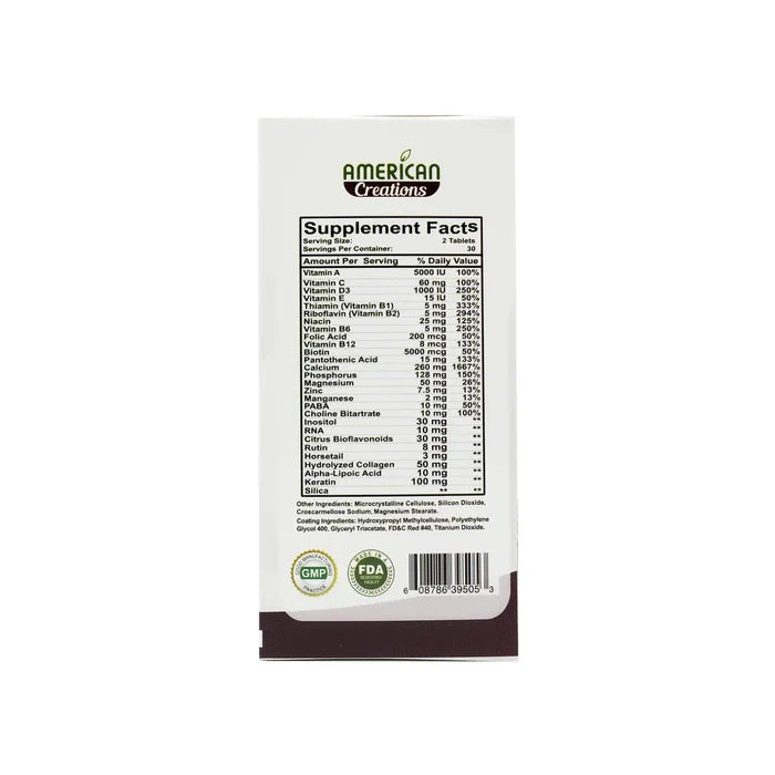 AMERICAN CREATIONS PRO HAIR 60 TABLETS (1+1) prohair