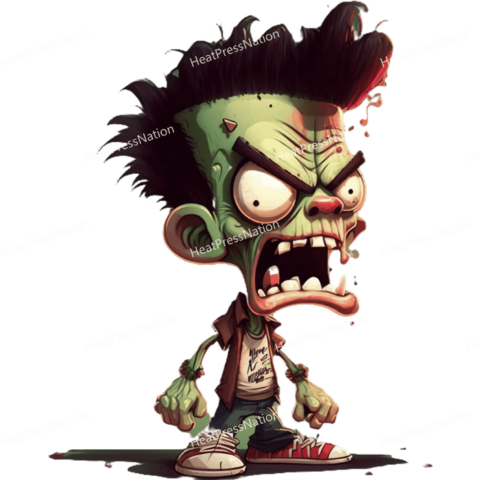 Angry Zombie Design - HeatPressNation