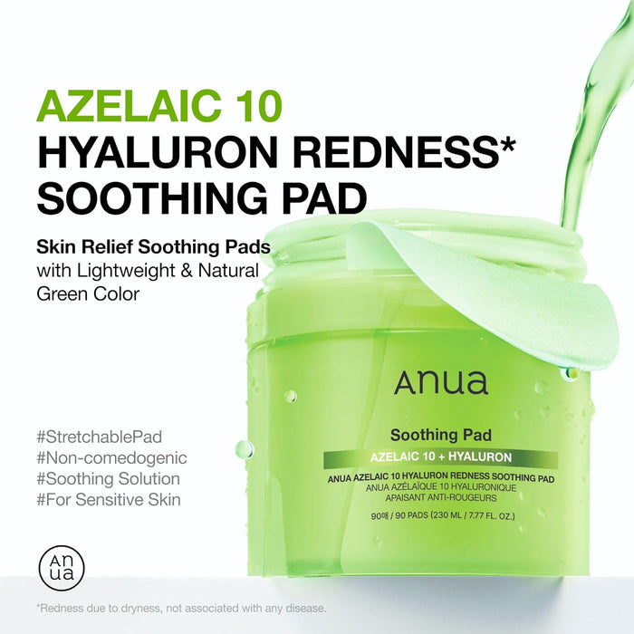 Anua Soothing Azelaic 10 + Hyaluronic Redness Pad 90