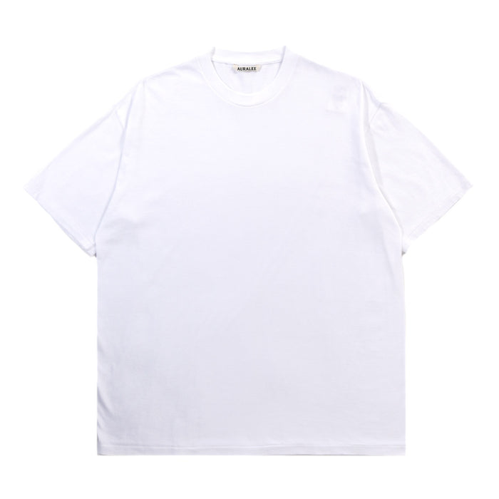 AURALEE SEAMLESS CREW NECK TEE WHITE