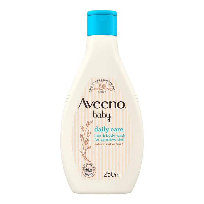 Aveeno Baby Daily Care Hair & Body Wash with Natural Oat Extract for Sensitive Skin, 250ml