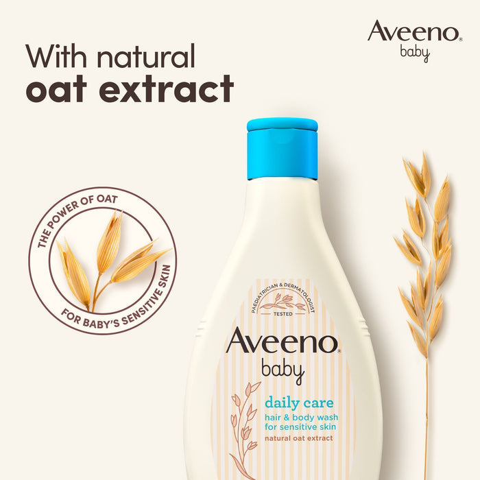 Aveeno Baby Daily Care Hair & Body Wash with Natural Oat Extract for Sensitive Skin, 250ml