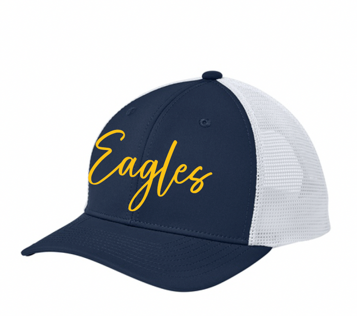 BCHS Eagles Cursive Eagles Embroidery Snapback Cap