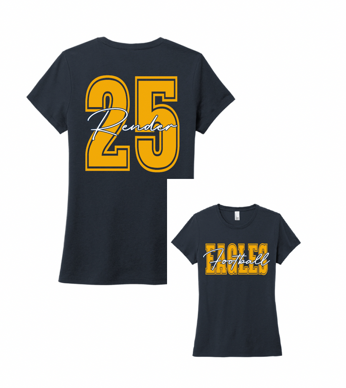 BCHS Football Personalized Soft Cotton T-Shirt (Unisex, Ladies, and Youth)