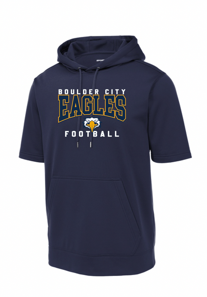 BCHS Football SS Hoodie with Eagles Logo