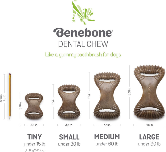 Benebone Flavored Dental Tough Dog Chew Toy
