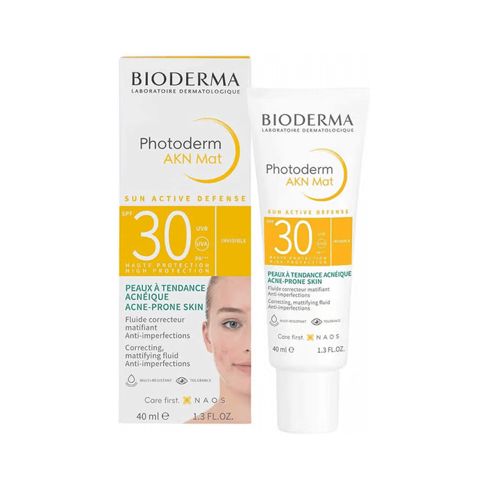 Bioderma Photoderm AKN Matifying Sunscreen Fluid SPF 30 - 40ml, Sunscreen