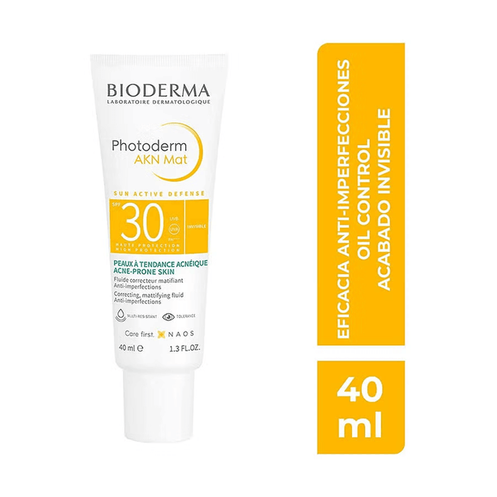 Bioderma Photoderm AKN Matifying Sunscreen Fluid SPF 30 - 40ml, Sunscreen