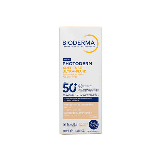 Bioderma Photoderm Xdefense Tinted Ultra Fluid Spf 50+ Sunscreen Lotion - 01, 40ml - Makkah Pharmacy