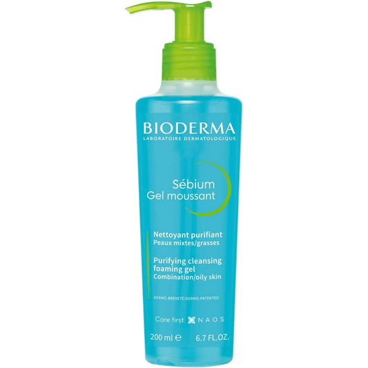 Bioderma Sebium Foaming Gel Cleanser for Oily & Combination Skin - 200ml, Facial Cleansers