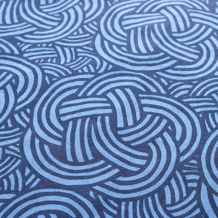 BLUE BLUE JAPAN MIZUHIKI PATTERENED BANDANA DARK NAVY