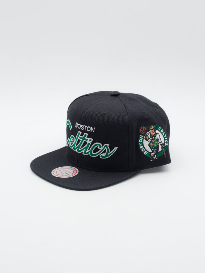 Boston Celtics Team Script Snapback Black