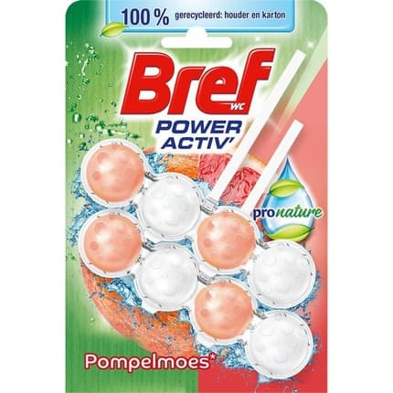 Bref Toilet Block Power Activ Pro Nature Grapefruit 2 Pcs