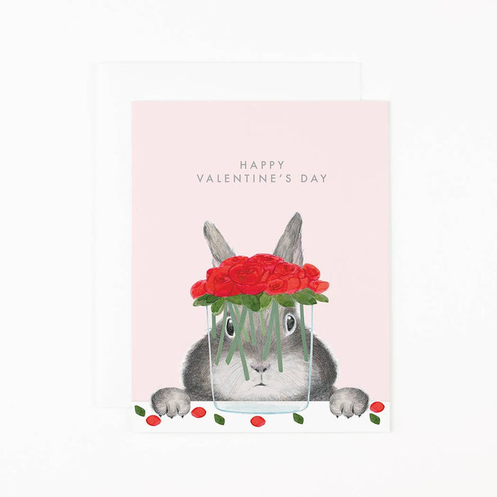 Bunny with Roses Card