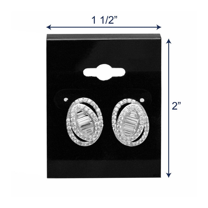 Plain Black Hanging Earring Card-Nile Corp