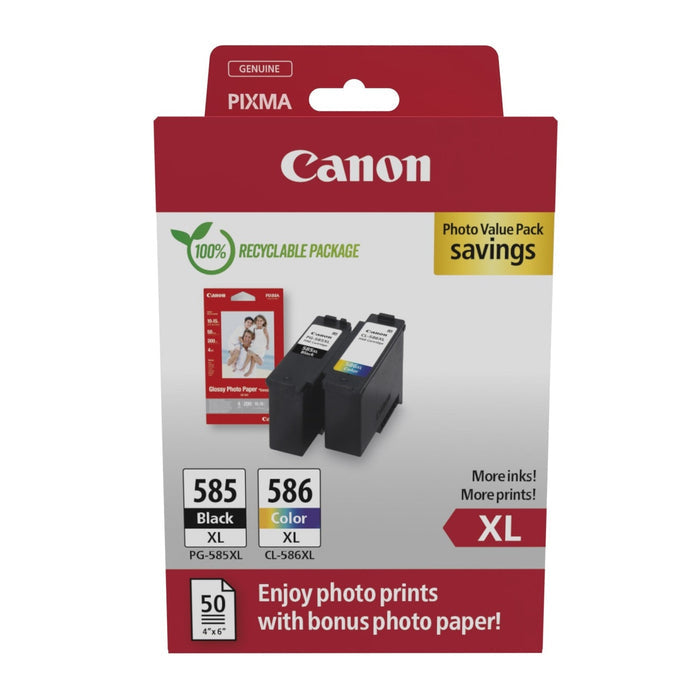 Canon PG-585XL/CL-586XL Photo Value Pack incl 50 sheets of photo paper - 6204C005