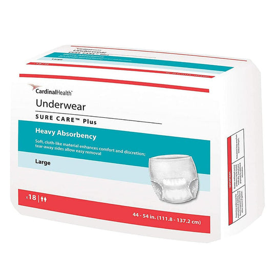 Cardinal Health Sure Care Plus Underwear, Heavy Absorbency - 1605R-Pack - LL Medico