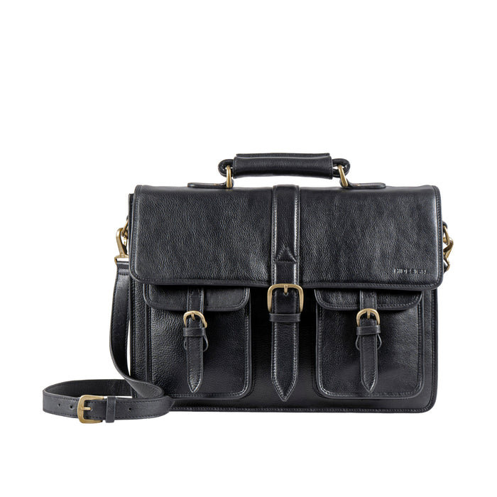 Castello Black Leather  Briefcase