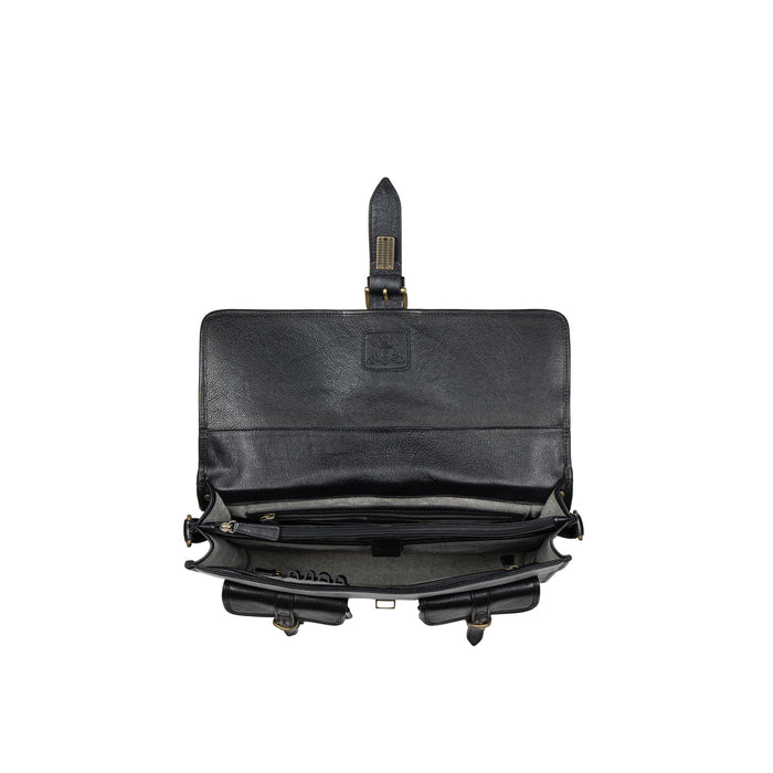 Castello Black Leather  Briefcase