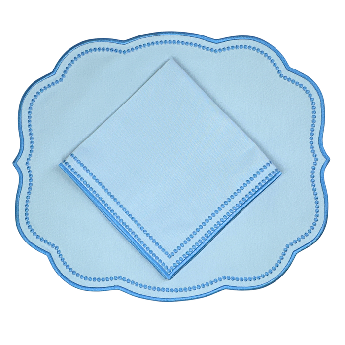 Charlotte Napkin - Blue and Blue (Set of 4)