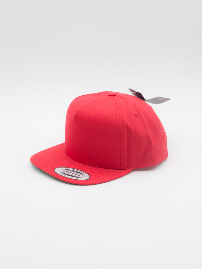 Classic 5 panel Snapback Red