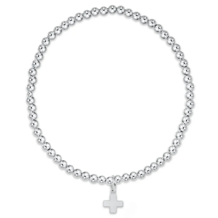 Classic Bead Bracelet - Signature Cross Sterling Charm