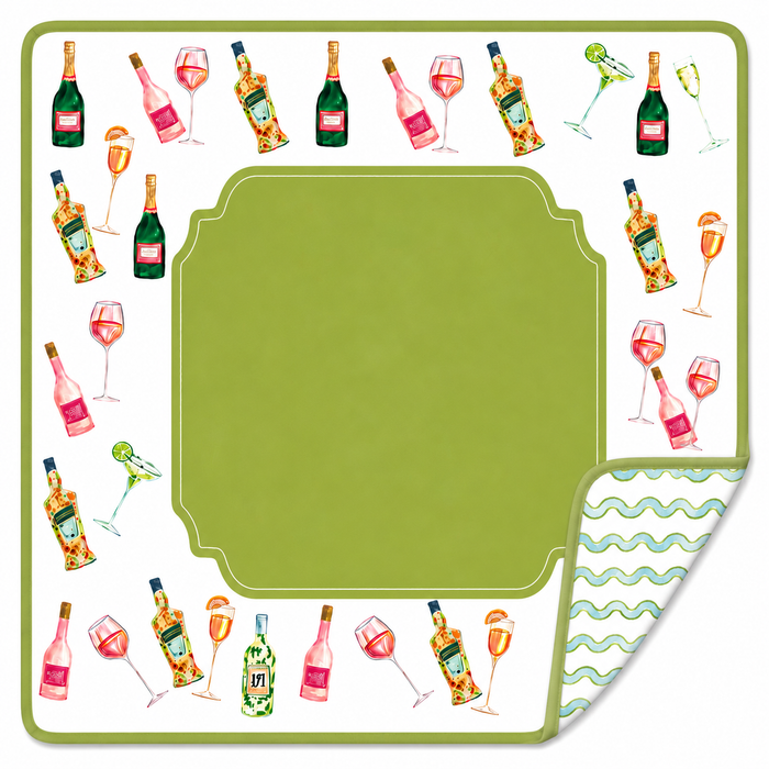 Cocktails Double-Sided Mahjong Mat