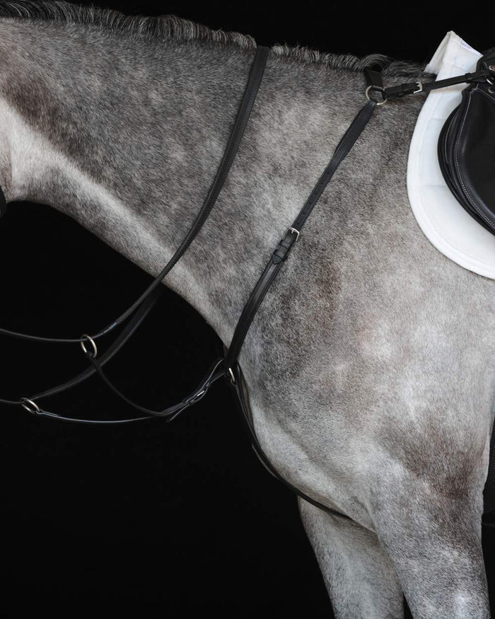 Black coloured Collegiate Hunter Breast Plate IV on black background #colour_black