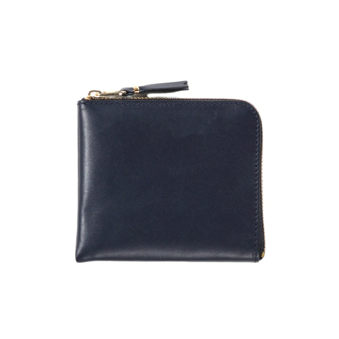 COMME DES GARCONS SA3100 CLASSIC LEATHER ZIP WALLET NAVY