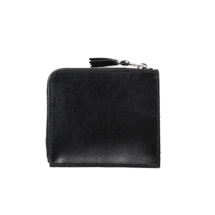 COMME DES GARCONS SA3100 SILVER EYELET ZIP WALLET BLACK