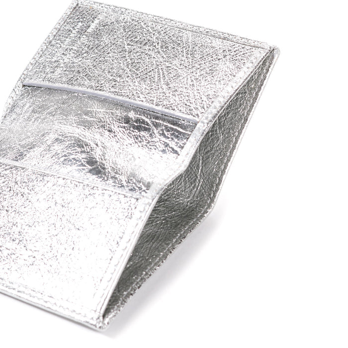 COMME DES GARCONS SA6400 GOLD LINE WALLET SILVER