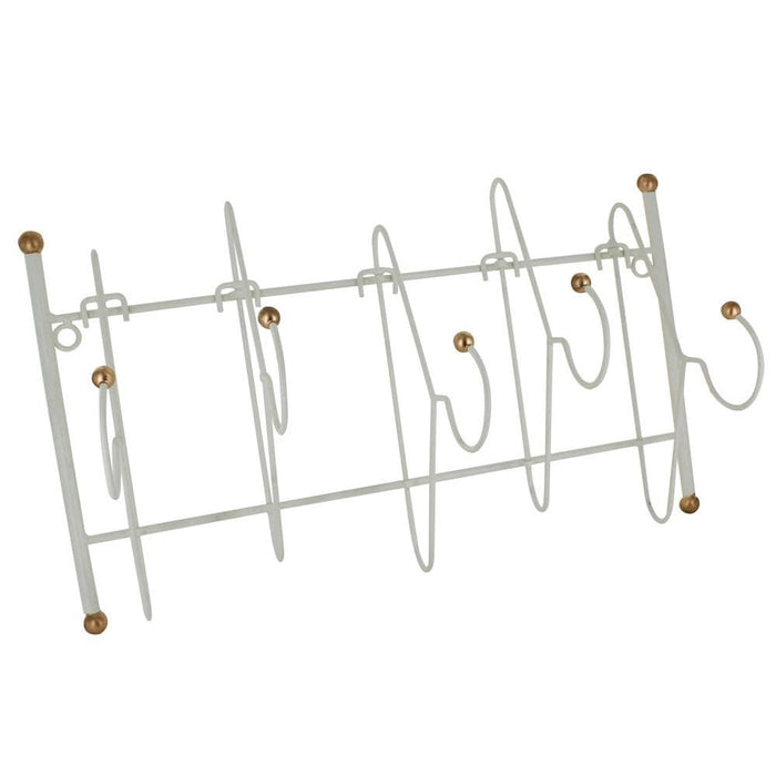 Wall Mounted Metal Hook Hanger with Five Hooks
