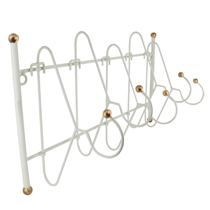 Wall Mounted Metal Hook Hanger with Five Hooks