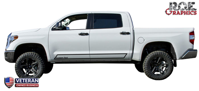 Custom Small Text Door stripe Kit Decals Vinyl Stickers Set: fit Toyota Tundra