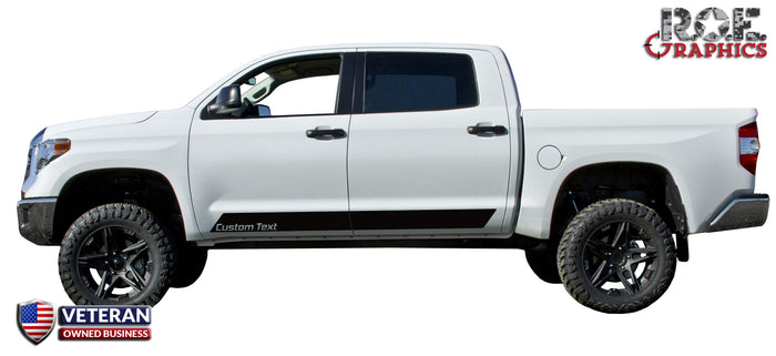 Custom Small Text Door stripe Kit Decals Vinyl Stickers Set: fit Toyota Tundra