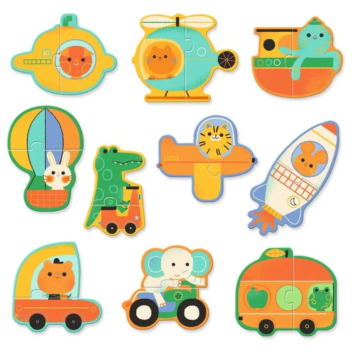 Djeco: Puzzle Duo Vehicles