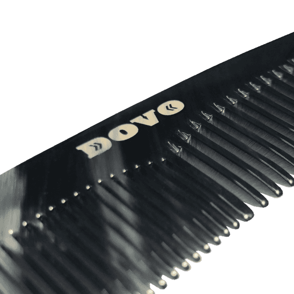 Dovo logo on black horn comb