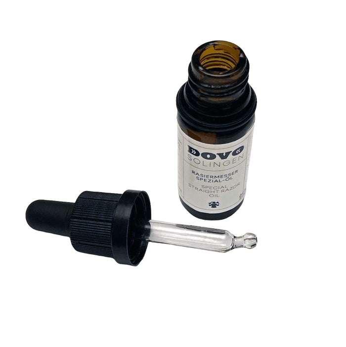 Close-up of Dovo razor oil nozzle