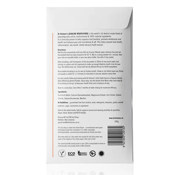 Dr Hisham's Alkaline Mouth Rinse Super Concentrate ECO Refill