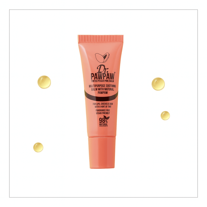 Dr. PawPaw Tinted Peach Pink Balm for Lips & Skin - 10ml, Lip Balms
