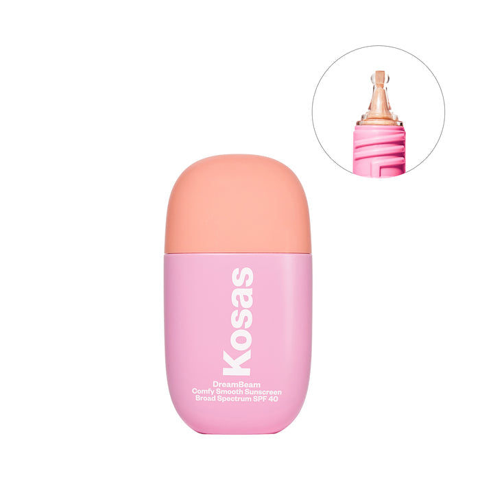 Kosas-DreamBeam Comfy Smooth Sunscreen Broad Spectrum SPF 40-Sun Care-DREAMBEAM_ORIGINAL_CAP_ON_ZOOM-The Detox Market |