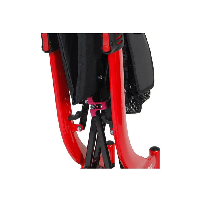 Drive Nitro Aluminum 4 Wheel Rollator, Red, 10" Casters - RTL10266 - LL Medico